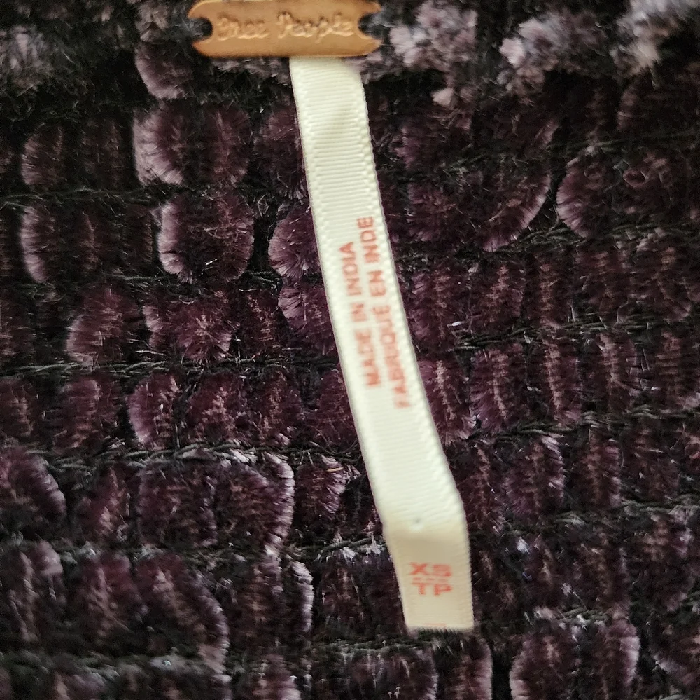 Free People Marie Velvet Open Back Cropped Top - Picture 9 of 11